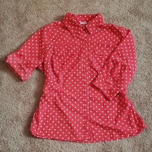 👚 Kim Rogers Pink & Polkas Top
